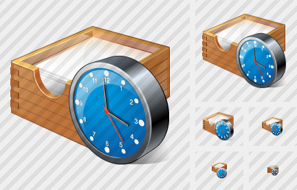 Paper Box Clock Icon