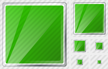 Icone Rectangle Green