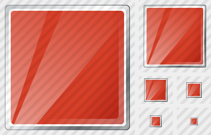 Rectangle Red Icon