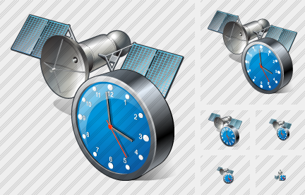 Icone Satellite Clock