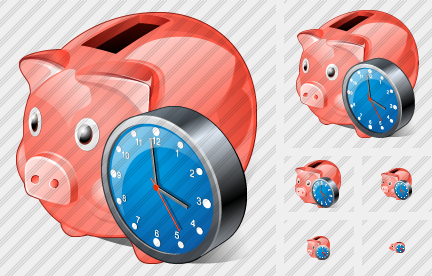 Icone Coin Box Clock