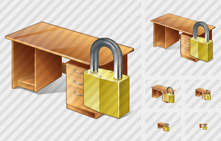 Icone Computer Desktop Locked