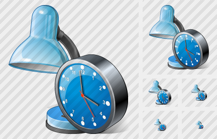 Desk Lamp Clock Icon