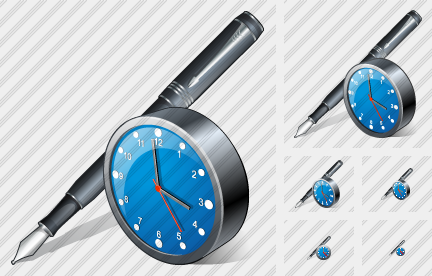 ������ Feather Pen Clock