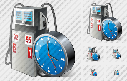 ������ Gaz Station Clock