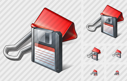 Icone Paper Clip Save