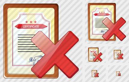 Icone Sertificate Delete