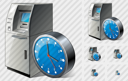 Cash Dispense Clock Icon