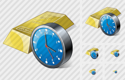 Gold Clock Icon