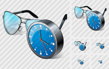 Icone Glasses Clock