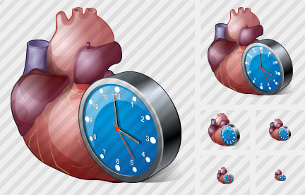 Heart Clock Icon