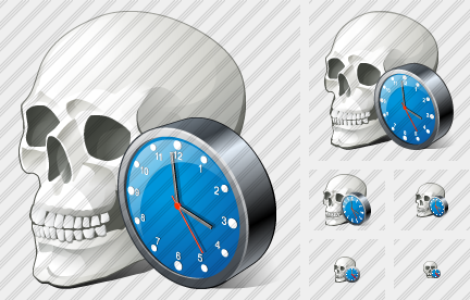 Icone Skull Clock