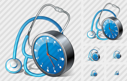 Stethoscope Clock Icon