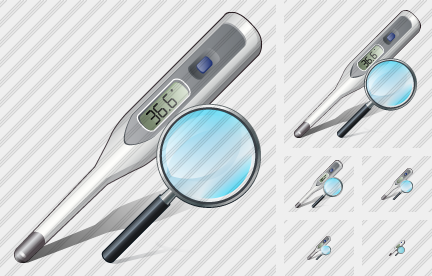 Thermometer Search 2 Icon