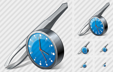 Icone Tweezers Clock