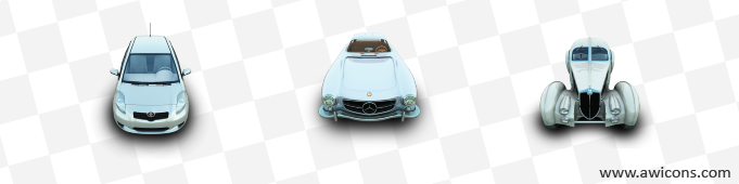 Silver Cars Icons