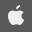 Apple Grey Icon 32px png