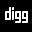 Digg White Icon 32px png