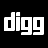 Digg White Icon 48px png