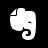 Evernote White Icon 48px png