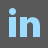 LinkedIn Grey Icon 48px png