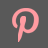 Pinterest Grey Icon icon