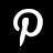 Pinterest White Icon icon