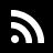 RSS White Icon icon
