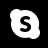 Skype White Icon icon