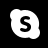 Skype White Icon