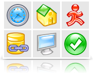 Stock di icone: Aqua Icons