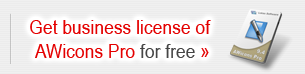 Get business license of AWicons Pro for free when you order a set of Stock Icons! (59.95 value)