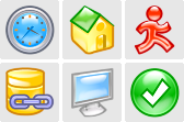 Stock icons: Aqua Icons