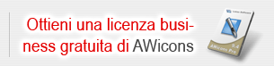 Ottieni una licenza business di AWicons Pro gratuitamente quando ordini un set di Stock di Icone ! (valore $59.95)