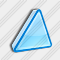 Иконка Треугольник Голубая