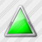 Иконка Треугольник Зелёная