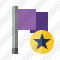 Иконка Фиолетовый флаг Звезда