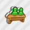  2 Pupils Desk Icon