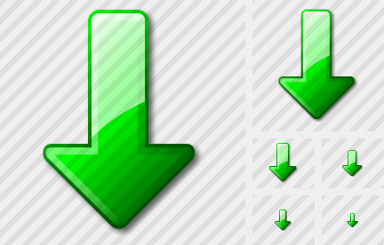 Arrow Down Green Icon