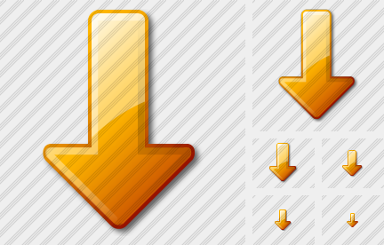 Arrow Down Yellow Icon