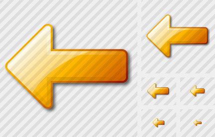 Arrow Left Yellow Icon