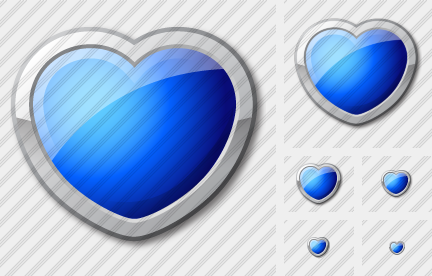 Icone Heart Blue