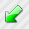 Arrow Down Left Green Icon