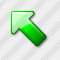 Arrow Up Left Green Icon