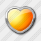 Heart Yellow Icon