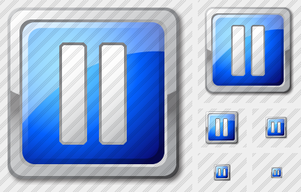 Media Pause Blue Icon