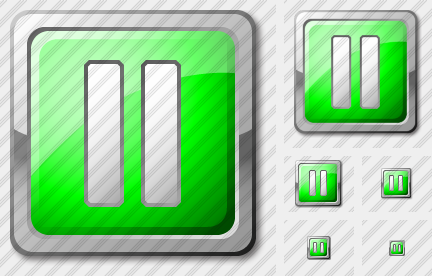 Media Pause Green Icon