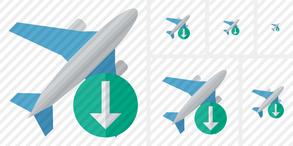 Airplane Download Icon