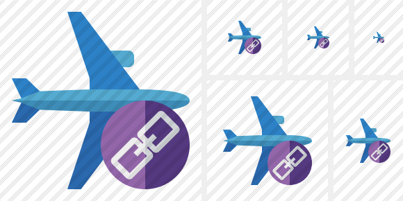 Airplane Horizontal 2 Link Icon