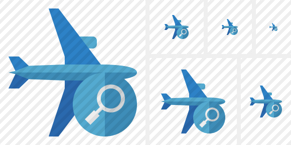 Airplane Horizontal 2 Search Icon